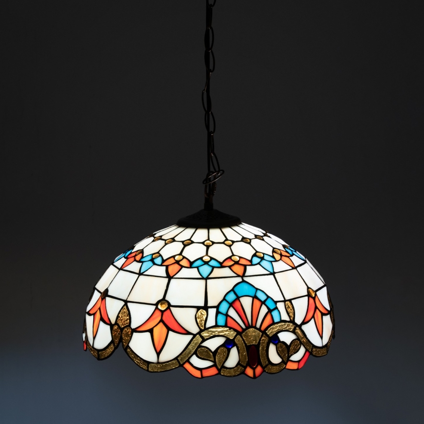 Brilagi - Tiffany vitraažlühter ketiga MIRABELLA 1xE27/60W/230V Ø 40 cm