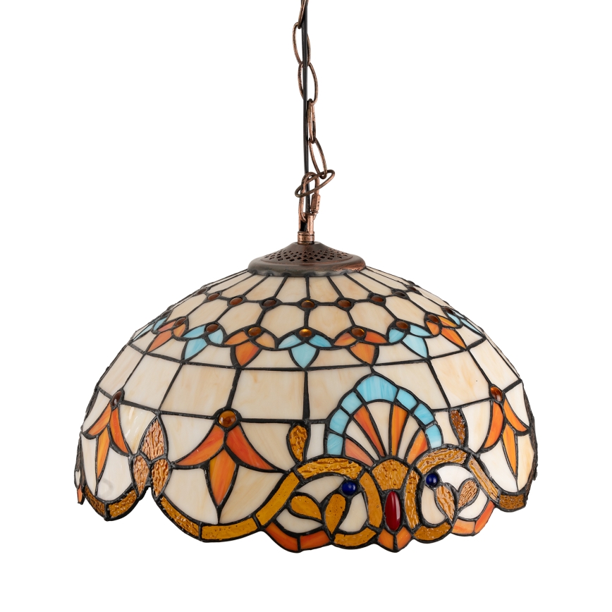 Brilagi - Tiffany vitraažlühter ketiga MIRABELLA 1xE27/60W/230V Ø 40 cm
