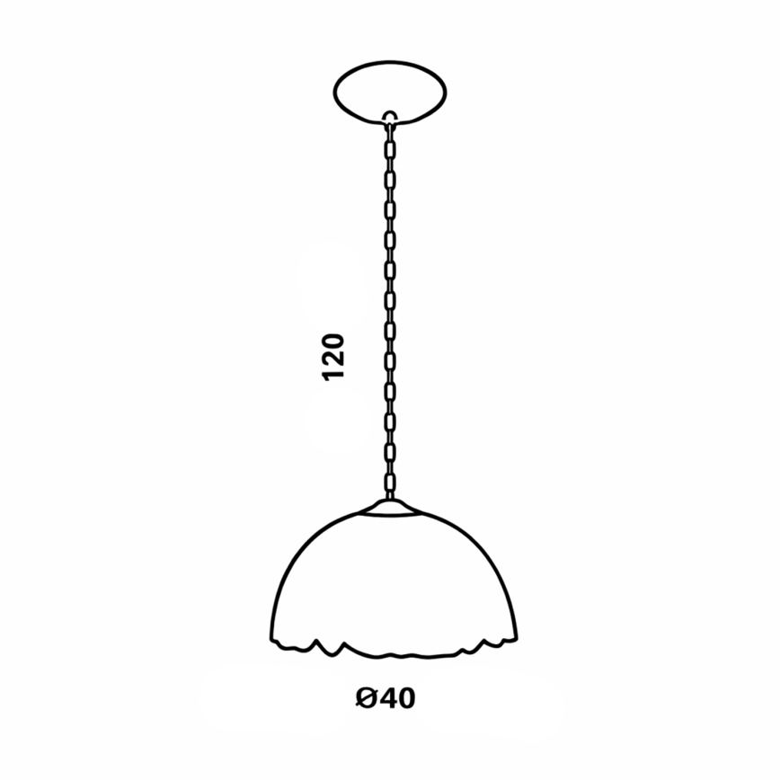 Brilagi - Tiffany vitraažlühter ketiga MIRABELLA 1xE27/60W/230V Ø 40 cm