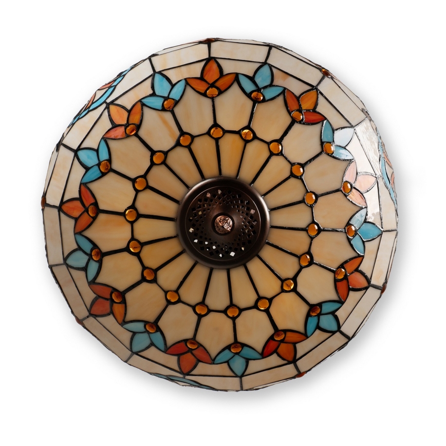 Brilagi - Tiffany-vitraažlühter ketiga MIRABELLA 3xE27/60W/230V läbimõõt 50 cm