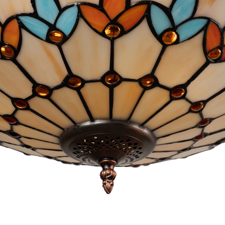 Brilagi - Tiffany-vitraažlühter ketiga MIRABELLA 3xE27/60W/230V läbimõõt 50 cm
