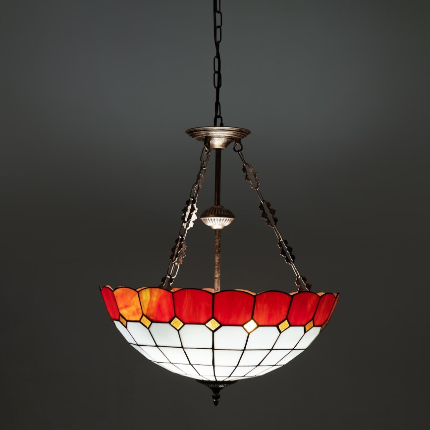 Brilagi - Tiffany vitraažlühter ketiga SIENNA 3xE27/60W/230V läbimõõt 50 cm