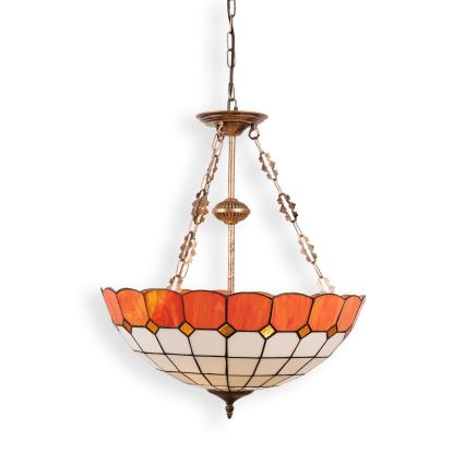 Brilagi - Tiffany vitraažlühter ketiga SIENNA 3xE27/60W/230V läbimõõt 50 cm