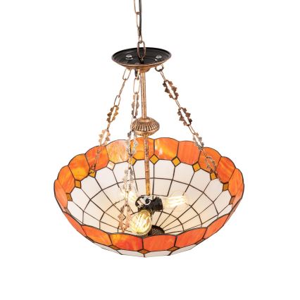 Brilagi - Tiffany vitraažlühter ketiga SIENNA 3xE27/60W/230V läbimõõt 50 cm