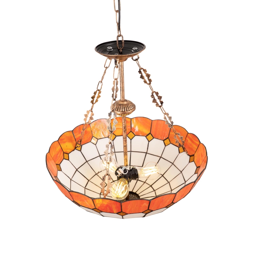 Brilagi - Tiffany vitraažlühter ketiga SIENNA 3xE27/60W/230V läbimõõt 50 cm