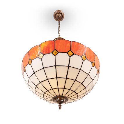 Brilagi - Tiffany vitraažlühter ketiga SIENNA 3xE27/60W/230V läbimõõt 50 cm