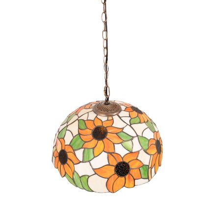 Brilagi - Tiffany vitraažlühter ketiga SUNFLOWER 1xE27/60W/230V läbimõõt 40 cm