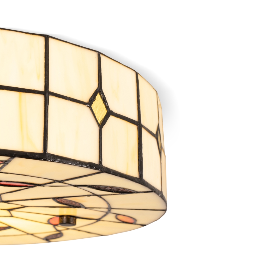 Brilagi - Tiffany vitraažne laelamp FOLIA 3xE27/60W/230V, läbimõõt 40 cm