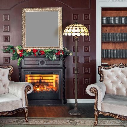 Brilagi - Tiffany vitraažpõrandalamp DORAN 2xE27/60W/230V