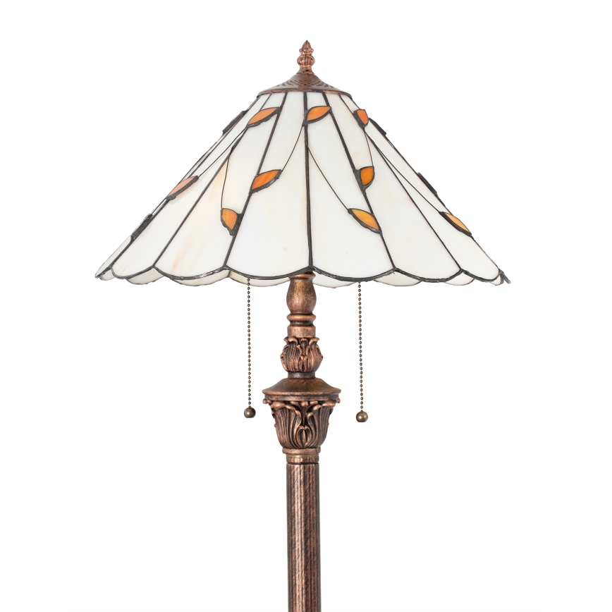 Brilagi - Tiffany-vitraažpõrandalamp FOLIA 2xE27/60W/230V