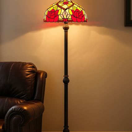 Brilagi - Tiffany vitraažpõrandalamp GARLAN 2xE27/60W/230V