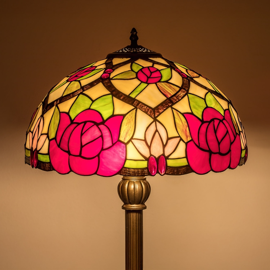 Brilagi - Tiffany vitraažpõrandalamp GARLAN 2xE27/60W/230V