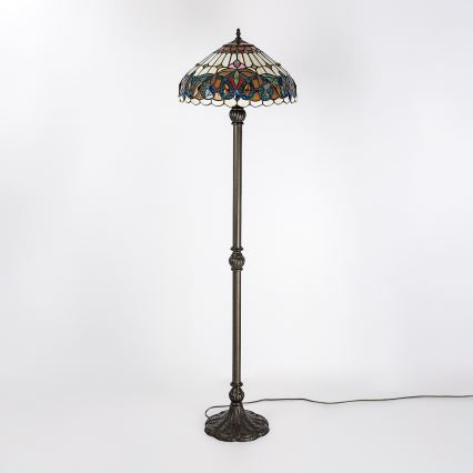 Brilagi - Tiffany vitraažpõrandalamp LUISA 2xE27/60W/230V