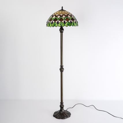 Brilagi - Tiffany vitraažpõrandalamp MARGARET 2xE27/60W/230V