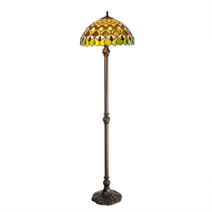 Brilagi - Tiffany vitraažpõrandalamp MARGARET 2xE27/60W/230V
