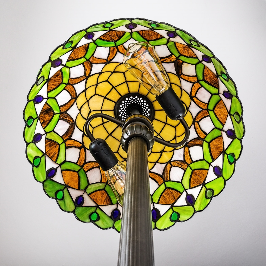 Brilagi - Tiffany vitraažpõrandalamp MARGARET 2xE27/60W/230V