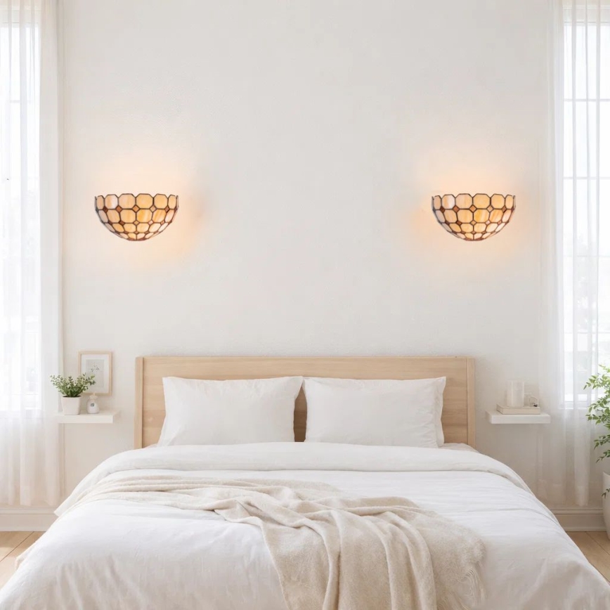 Brilagi - Tiffany vitraažseinalamp DORAN 1xE14/40W/230V