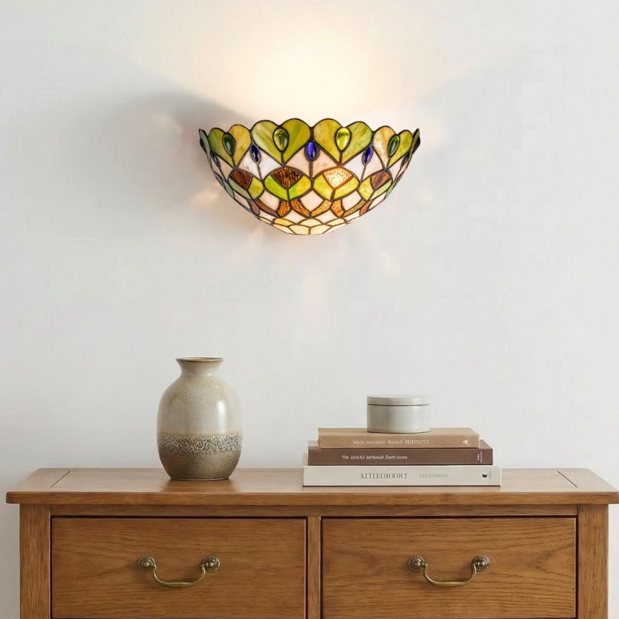 Brilagi - Tiffany vitraažseinalamp MARGARET 1xE27/40W/230V