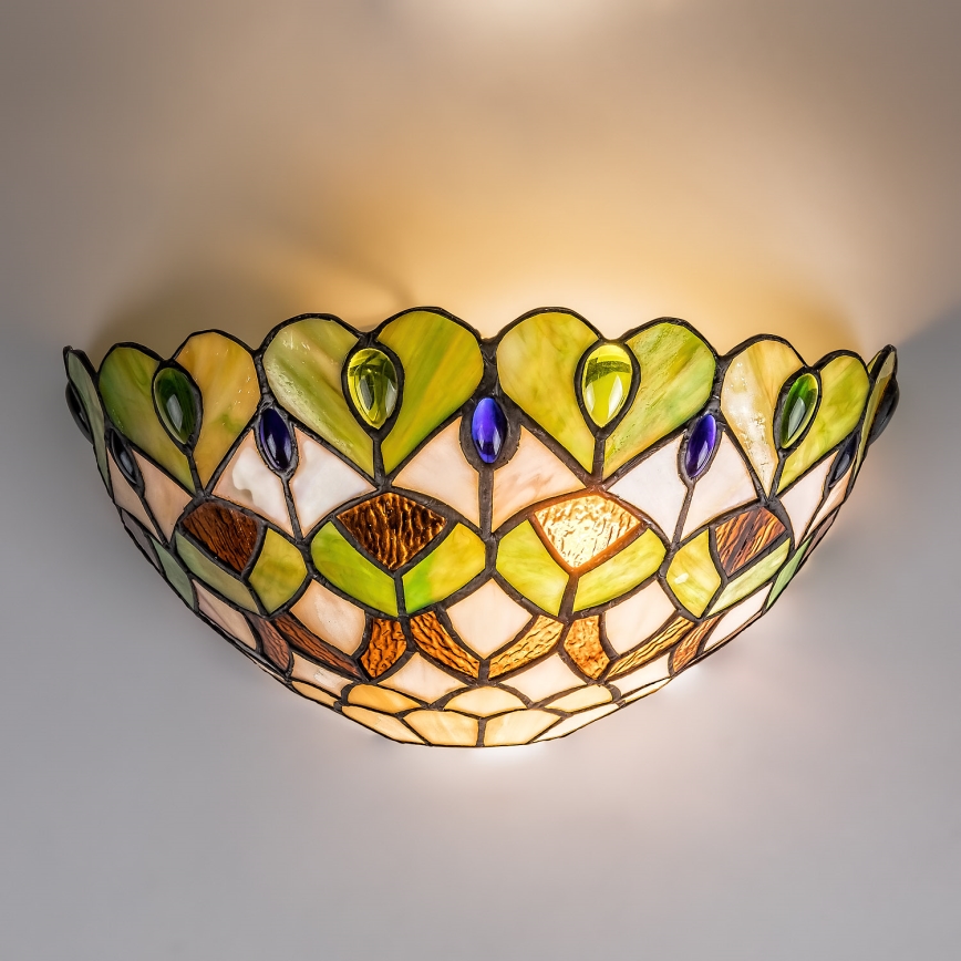 Brilagi - Tiffany vitraažseinalamp MARGARET 1xE27/40W/230V