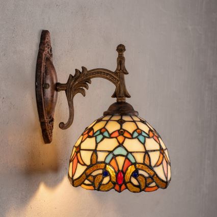 Brilagi - Tiffany-vitraažseinalamp MIRABELLA 1xE14/40W/230V