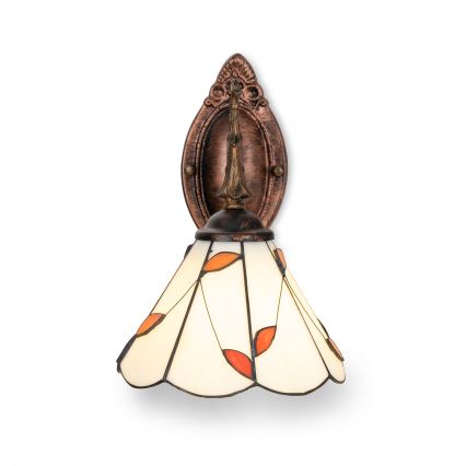 Brilagi - Tiffany vitraažseinavalgusti FOLIA 1xE14/40W/230V