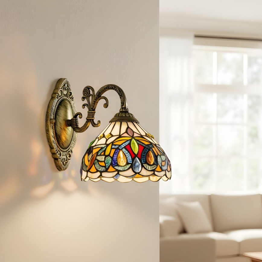 Brilagi - Tiffany vitraažseinavalgusti LUISA 1xE27/40W/230V