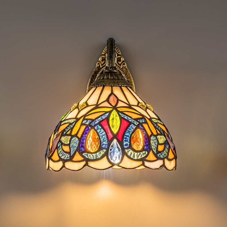 Brilagi - Tiffany vitraažseinavalgusti LUISA 1xE27/40W/230V