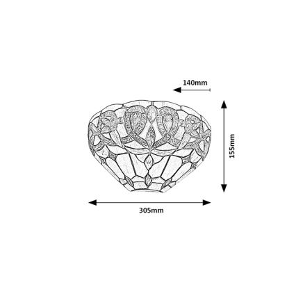 Brilagi - Tiffany-vitraažseinavalgusti LUISA 1xE27/40W/230V