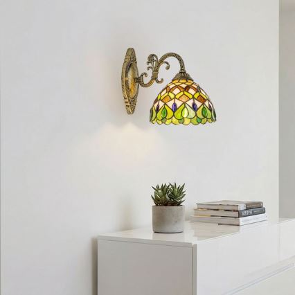 Brilagi - Tiffany-vitraažseinavalgusti MARGARET 1xE27/40W/230V