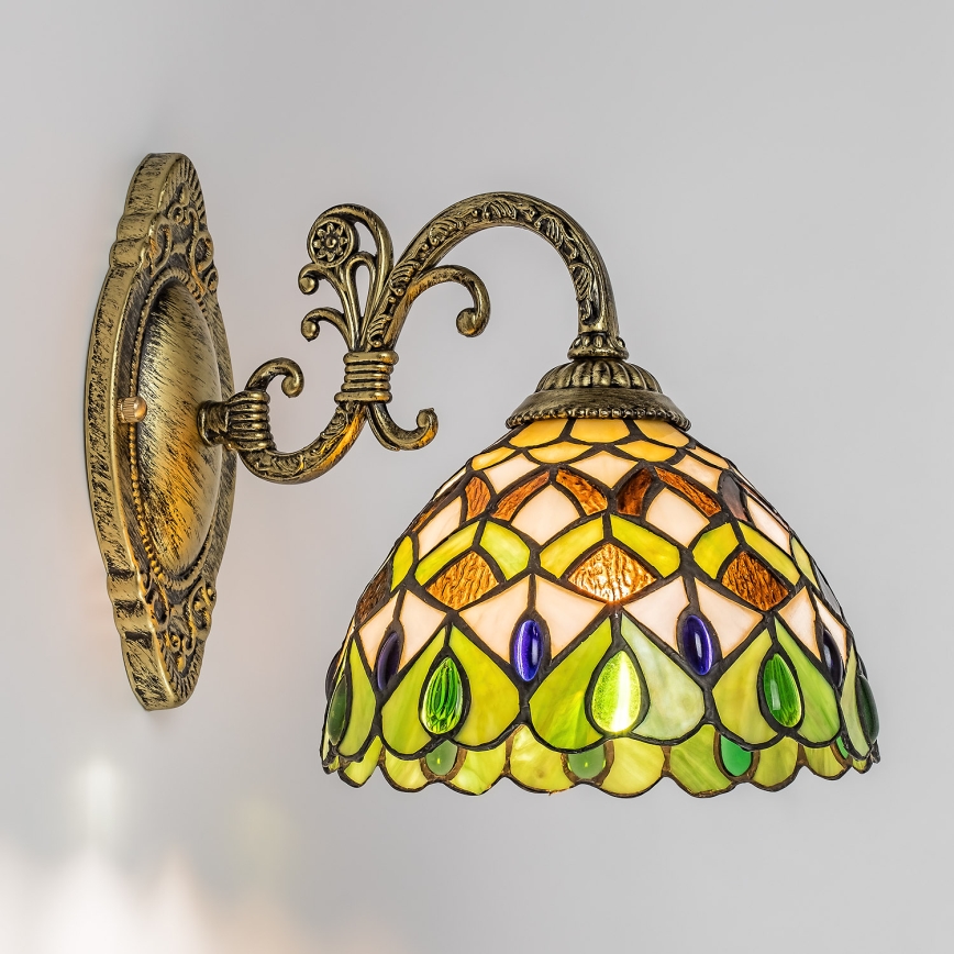 Brilagi - Tiffany-vitraažseinavalgusti MARGARET 1xE27/40W/230V