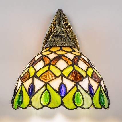 Brilagi - Tiffany-vitraažseinavalgusti MARGARET 1xE27/40W/230V