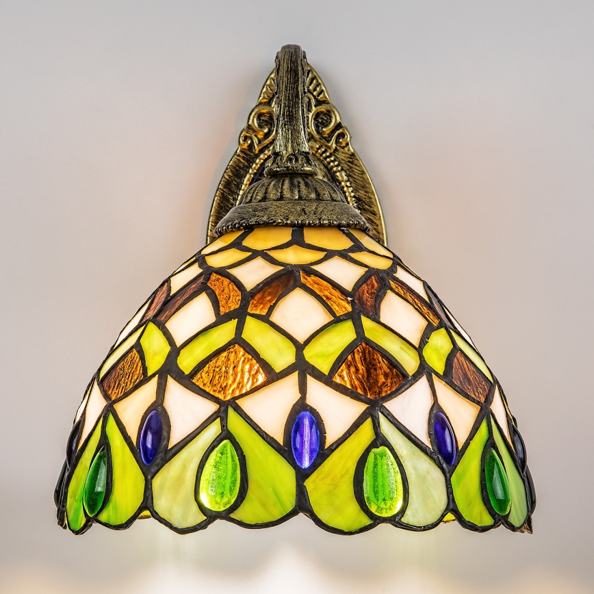 Brilagi - Tiffany-vitraažseinavalgusti MARGARET 1xE27/40W/230V