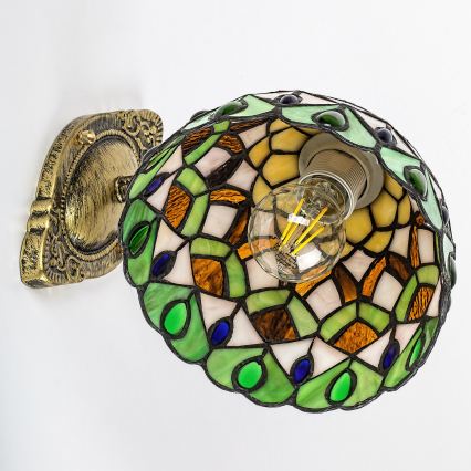 Brilagi - Tiffany-vitraažseinavalgusti MARGARET 1xE27/40W/230V