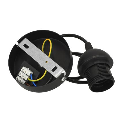 Brilagi - toitekaabel PARTY 1xE27/60W/230V, läbimõõt 10 cm, must