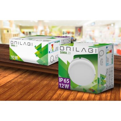 Brilagi - Tööstuslik LED laevalgusti SIMA LED/12W/230V IP65 must