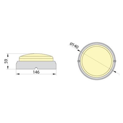 Brilagi - Tööstuslik LED laevalgusti SIMA LED/12W/230V IP65 must