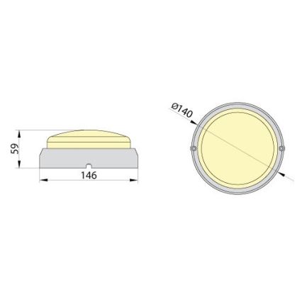 Brilagi - Tööstuslik LED laevalgusti SIMA LED/12W/230V IP65 valge