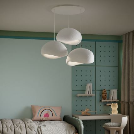 Brilagi - Traadiga rippvalgusti WABI SABI 3xE27/40W/230V valge