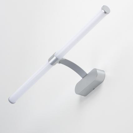 Brilagi - 2-ühes TUBEO LED vannitoa peegli valgusti, 8W, 230V, 60 cm, IP44, hõbedane