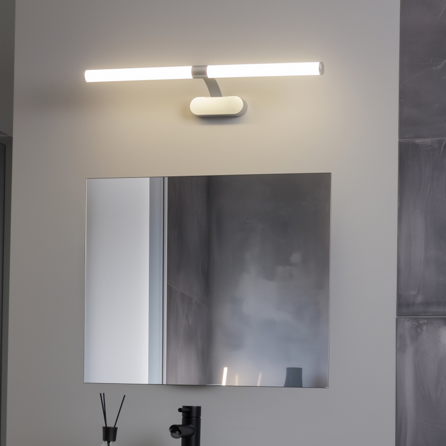 Brilagi - 2-ühes TUBEO LED vannitoa peegli valgusti, 8W, 230V, 60 cm, IP44, hõbedane