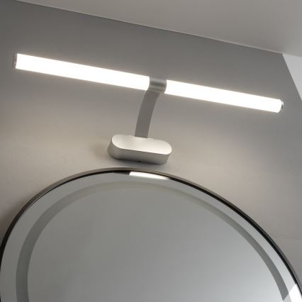 Brilagi - 2-ühes TUBEO LED vannitoa peegli valgusti, 8W, 230V, 60 cm, IP44, hõbedane