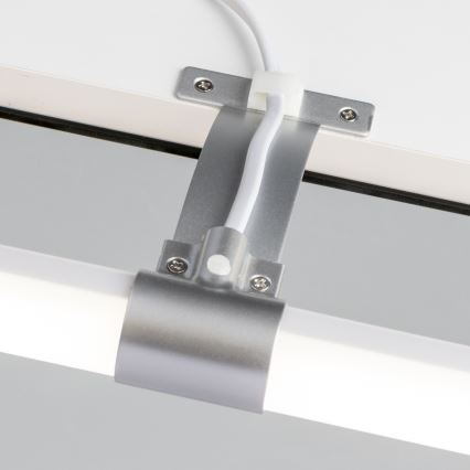 Brilagi - 2-ühes TUBEO LED vannitoa peegli valgusti, 8W, 230V, 60 cm, IP44, hõbedane