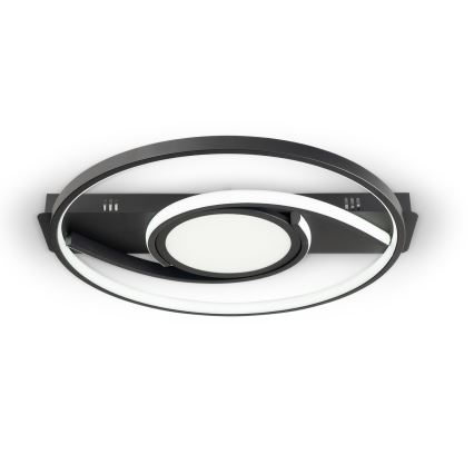 Brilagi - hämardatav LED-laevalgusti TWIRL LED/38W/230V 3000-6000K must + kaugjuhtimispult