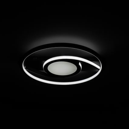 Brilagi - hämardatav LED-laevalgusti TWIRL LED/38W/230V 3000-6000K must + kaugjuhtimispult