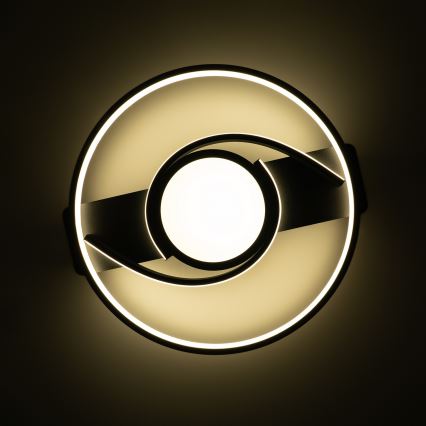 Brilagi - hämardatav LED-laevalgusti TWIRL LED/38W/230V 3000-6000K must + kaugjuhtimispult