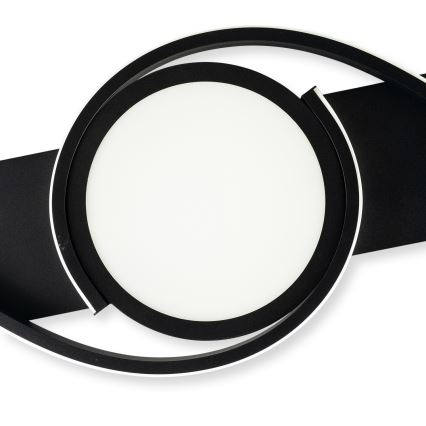 Brilagi - hämardatav LED-laevalgusti TWIRL LED/38W/230V 3000-6000K must + kaugjuhtimispult