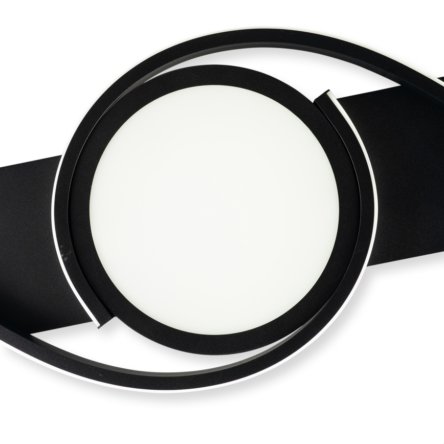 Brilagi - hämardatav LED-laevalgusti TWIRL LED/38W/230V 3000-6000K must + kaugjuhtimispult