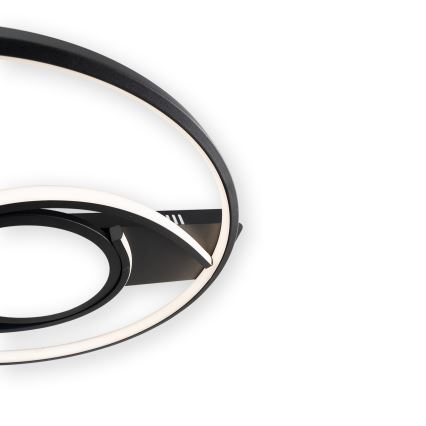 Brilagi - hämardatav LED-laevalgusti TWIRL LED/38W/230V 3000-6000K must + kaugjuhtimispult