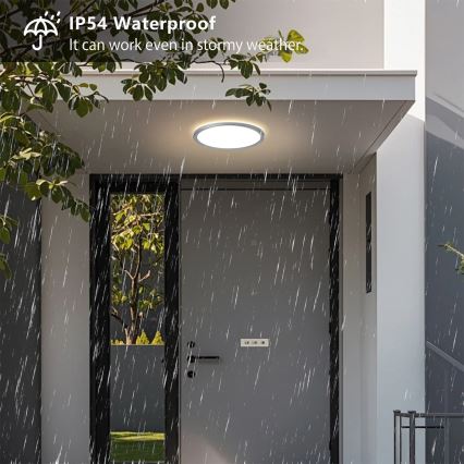 Brilagi - LED-vannitoa laelamp ULTRA SLIM LED/18W/230V Ø 30 cm hõbedane IP54