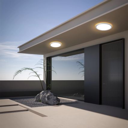 Brilagi - LED-vannitoa laelamp ULTRA SLIM LED/18W/230V Ø 30 cm hõbedane IP54